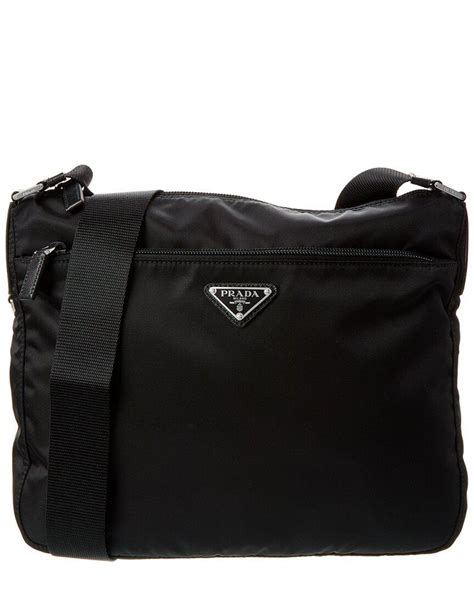 black shoulder bag prada|Prada vela nylon shoulder bag.